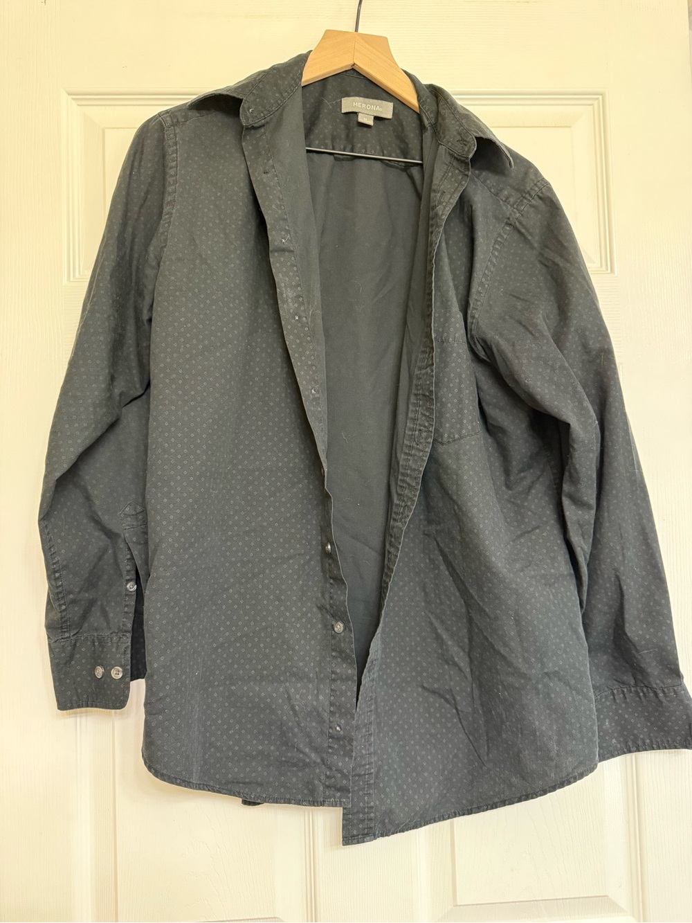 Merona Men's Dark Gray Button-Up Dress Shirt